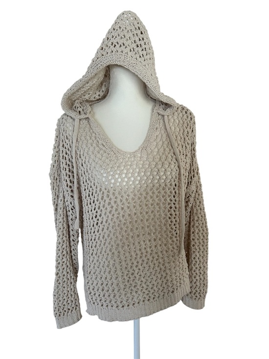 Nicole Miller Sweaters - Nicole Miller Woven Hooded Beach Sweater